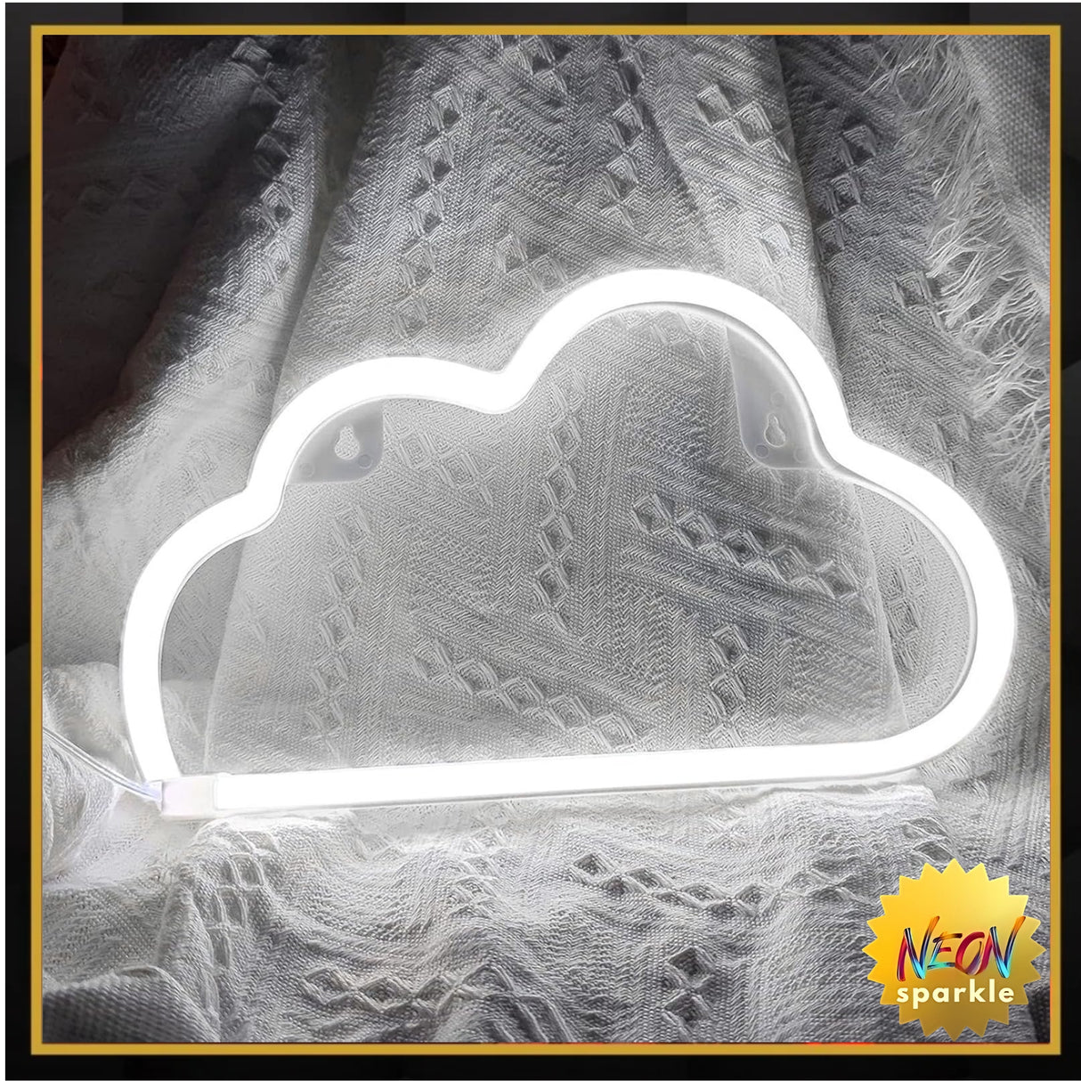Cloud Neon Signs, LED Light for Wall Decor, Battery or USB Powered Sign Shaped Decoration Lights