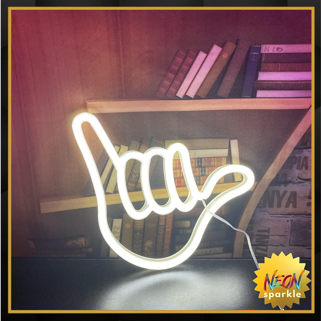 Hand Shape Finger Neon Sign Lights Hanging Decorative Neon Light USB or Battery Operated