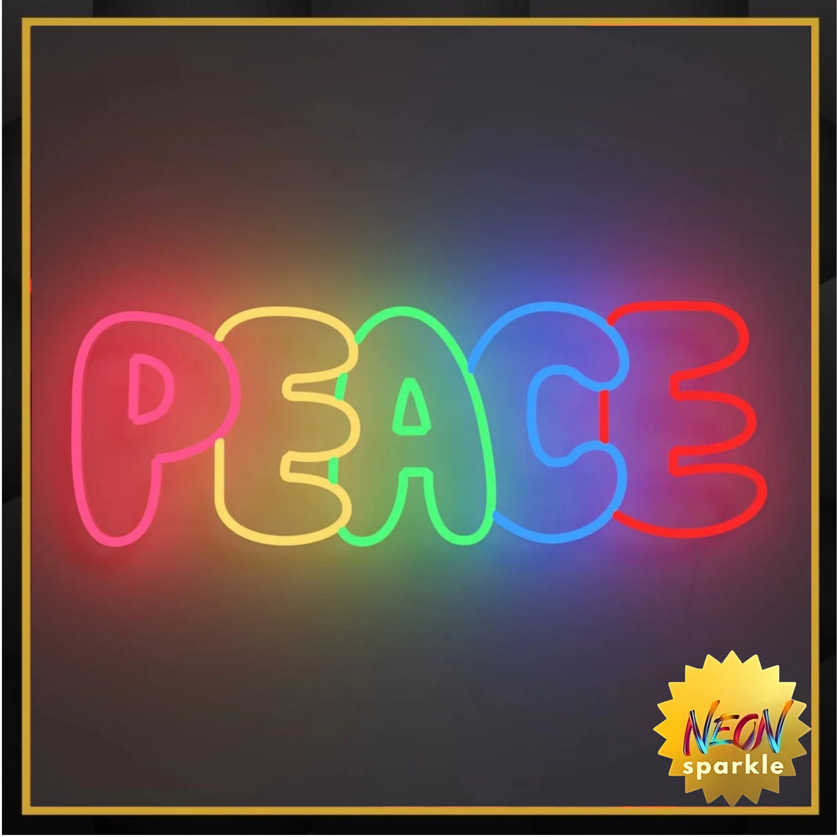 Peace Neon Sign - LED Wall Light Art Decor by Neon Sparkle