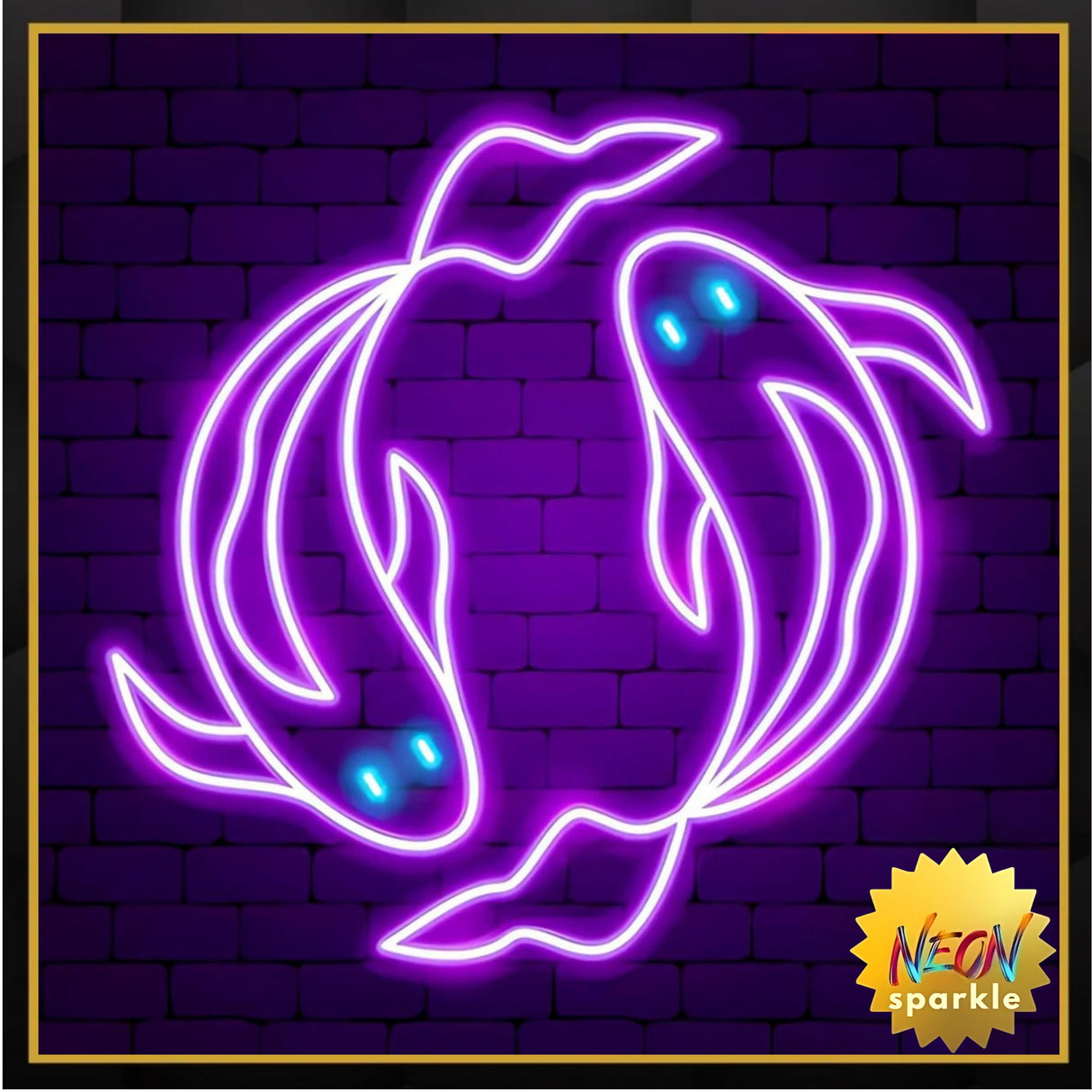 Pisces Neon Sign - Zodiac LED Wall Light Decor by Neon Sparkle