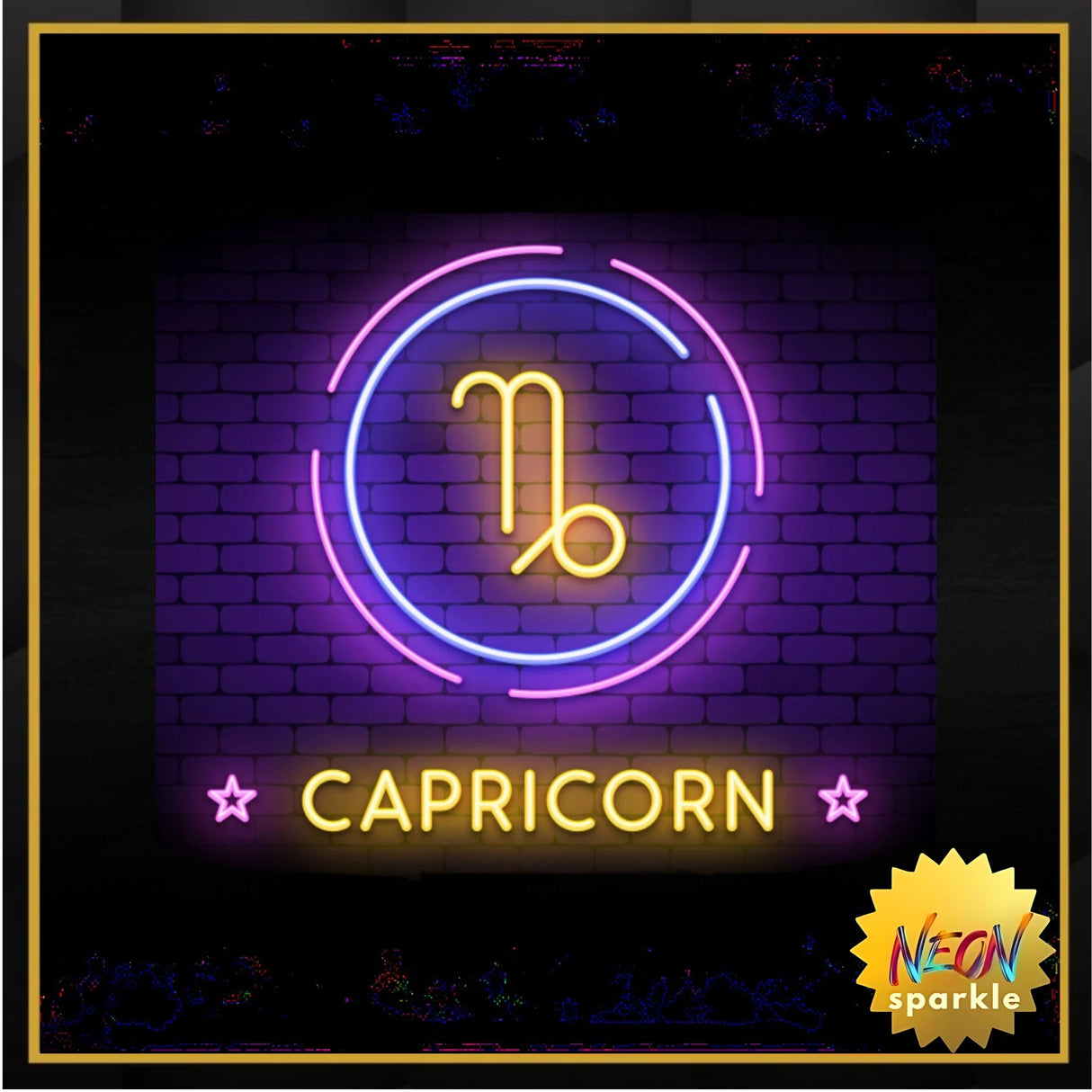 Capricorn Neon Sign - Zodiac Wall Light by Neon Sparkle