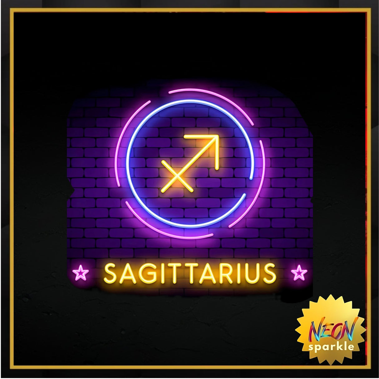 Sagittarius Neon Sign - Zodiac LED Wall Light by Neon Sparkle