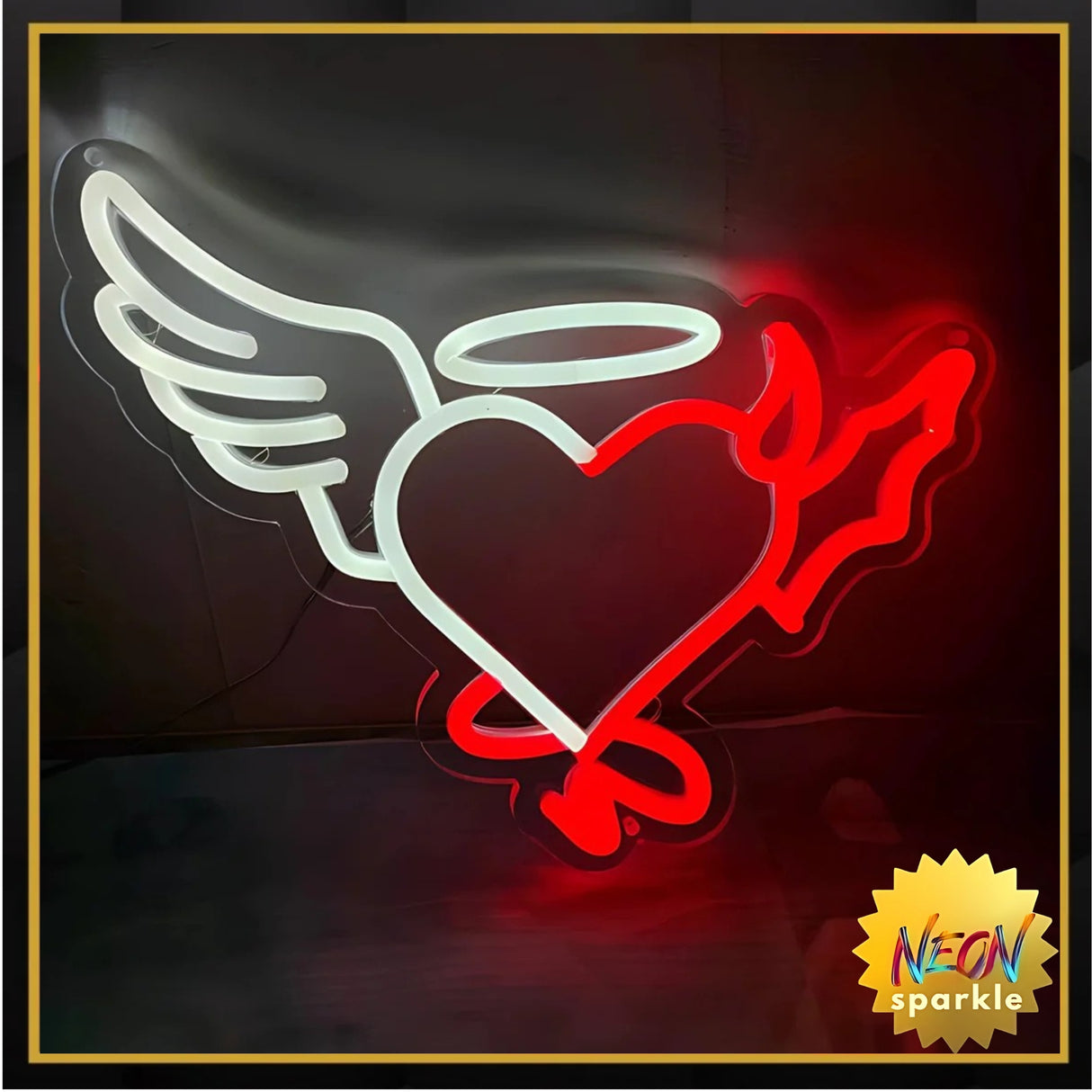 Angel & Devil Neon Sign - Dual LED Wall Light by Neon Sparkle
