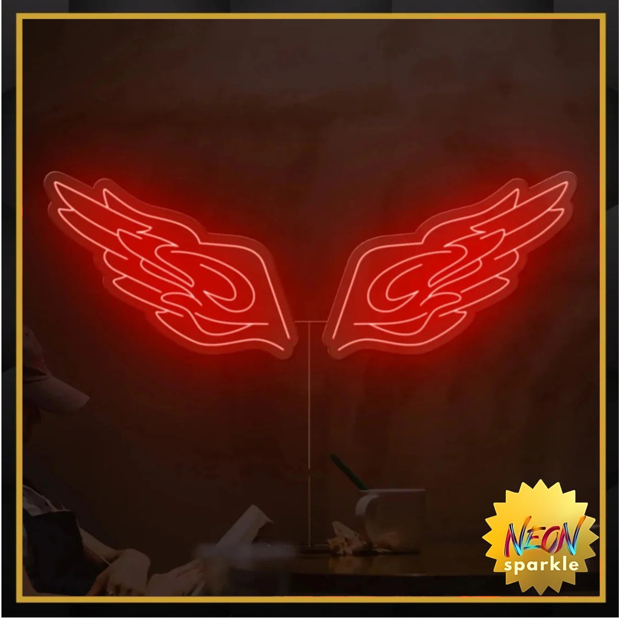 Icy Wings Neon Sign - Cool LED Aesthetic Decor by Neon Sparkle