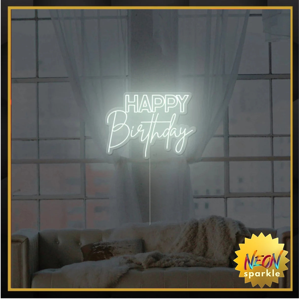 Happy Birthday Neon Sign