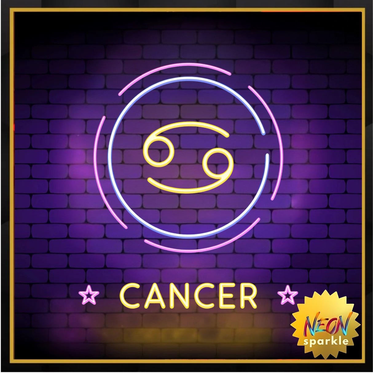 Cancer Neon Sign - Zodiac LED Wall Light by Neon Sparkle