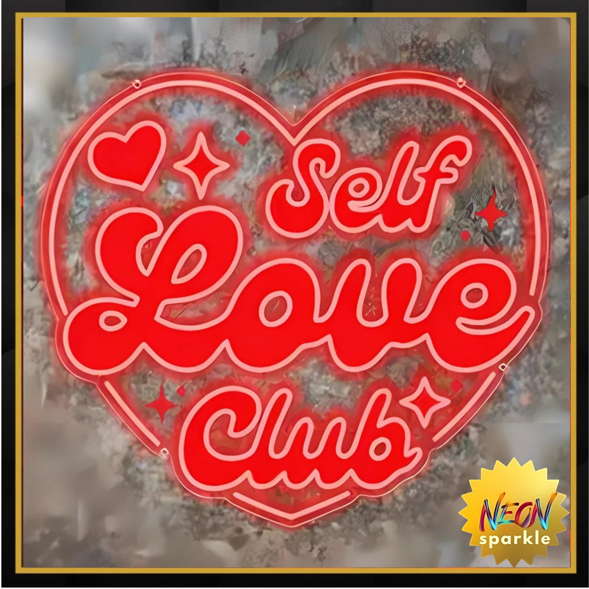 Self Love Club Neon Sign - Aesthetic LED Wall Light by Neon Sparkle