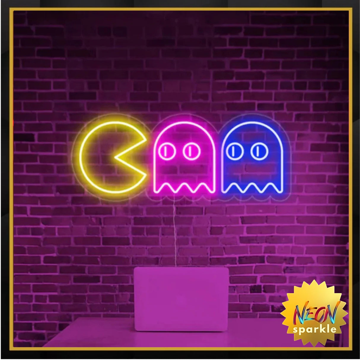 Pacman Neon Sign - Add Retro Gaming Flair to Your Space