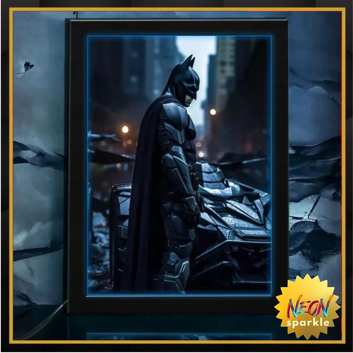 Batman Dark Knight - Neon Poster Frame