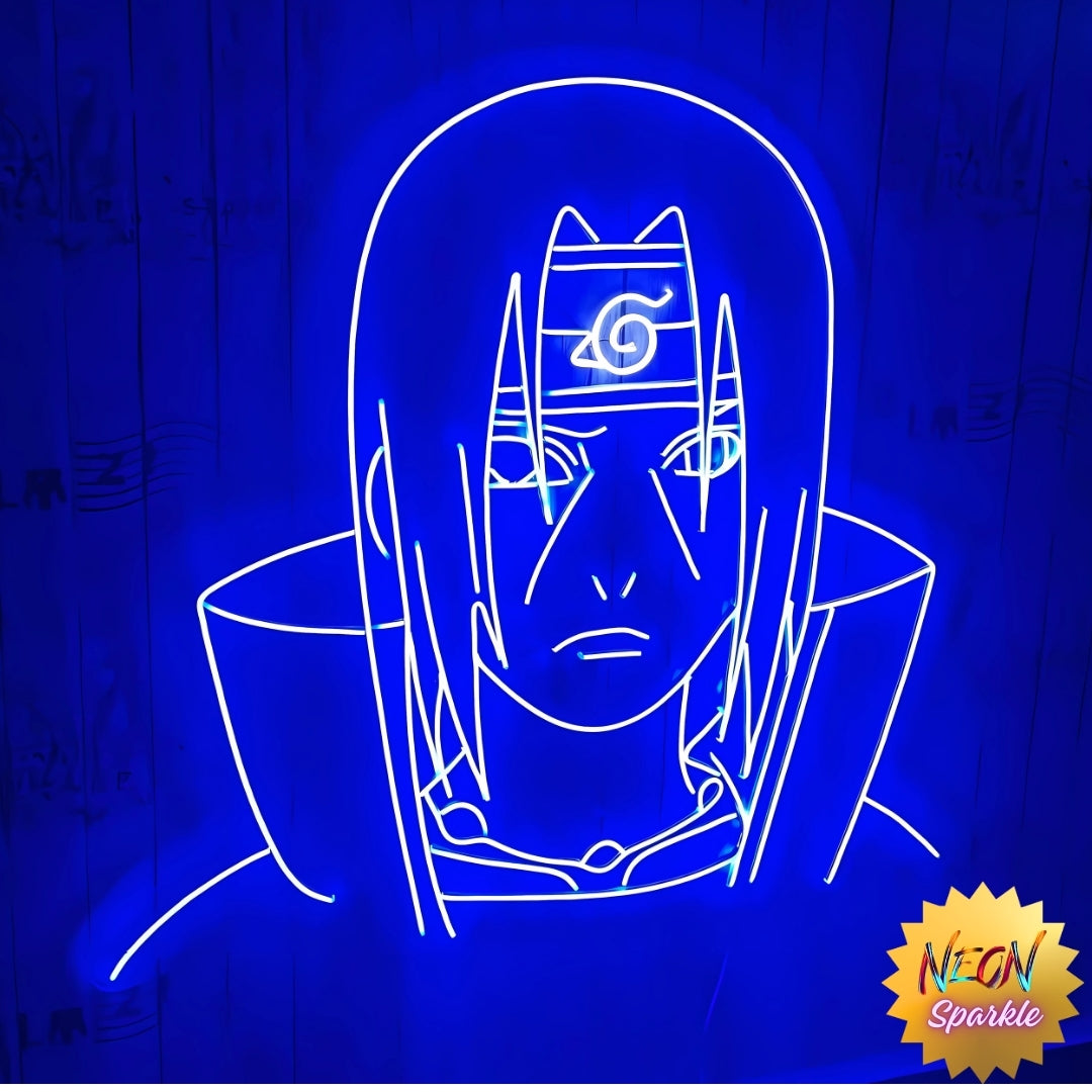 Itachi Anime Neon Sign - Striking LED Otaku Decor by Neon Sparkle