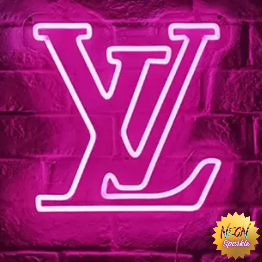 LV Neon Sign - Luxurious LED Fashion Decor by Neon Sparkle
