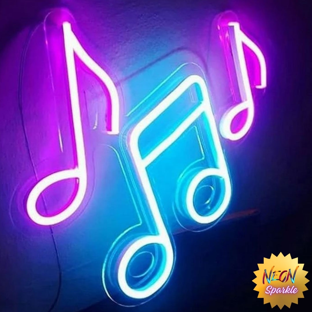 Musical Neon Sign - Vibrant LED Music Decor by Neon Sparkle