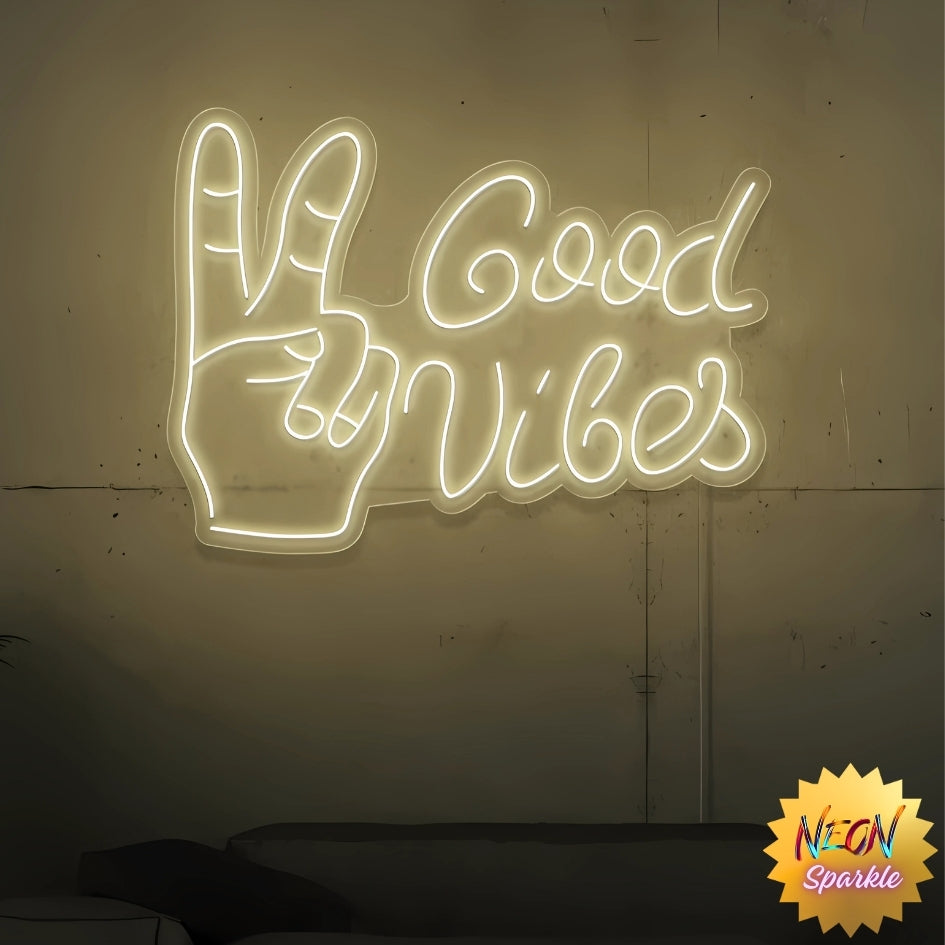 Good Vibe Neon Sign - Bright LED Positive Decor by Neon Sparkle