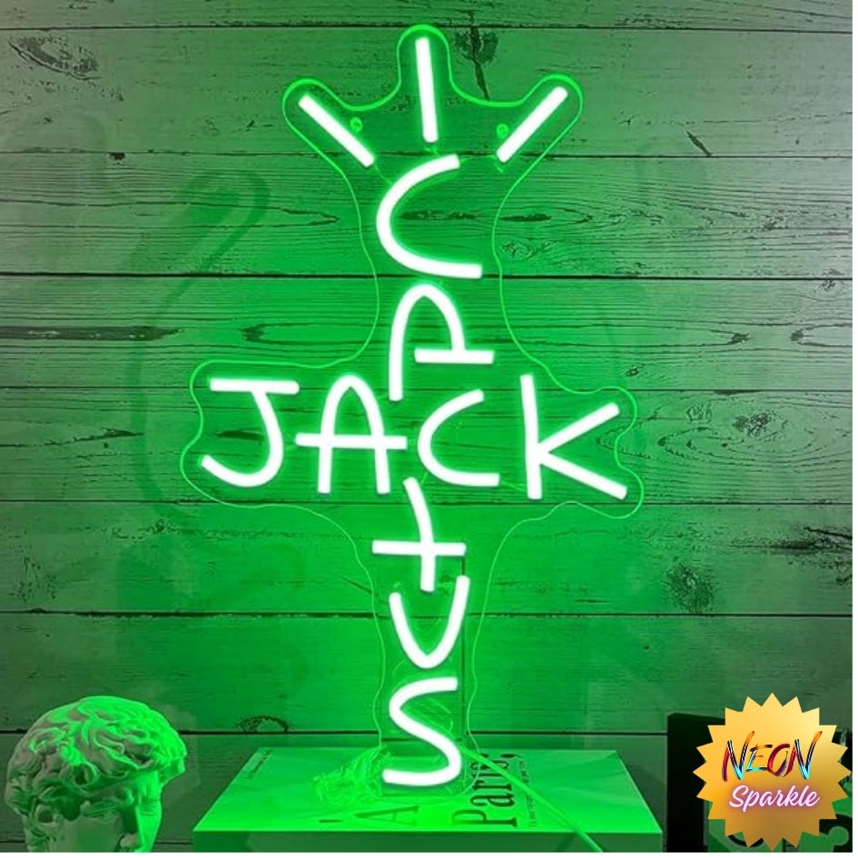 Cactus Jack Neon Sign - Bold LED Streetwear Decor by Neon Sparkle