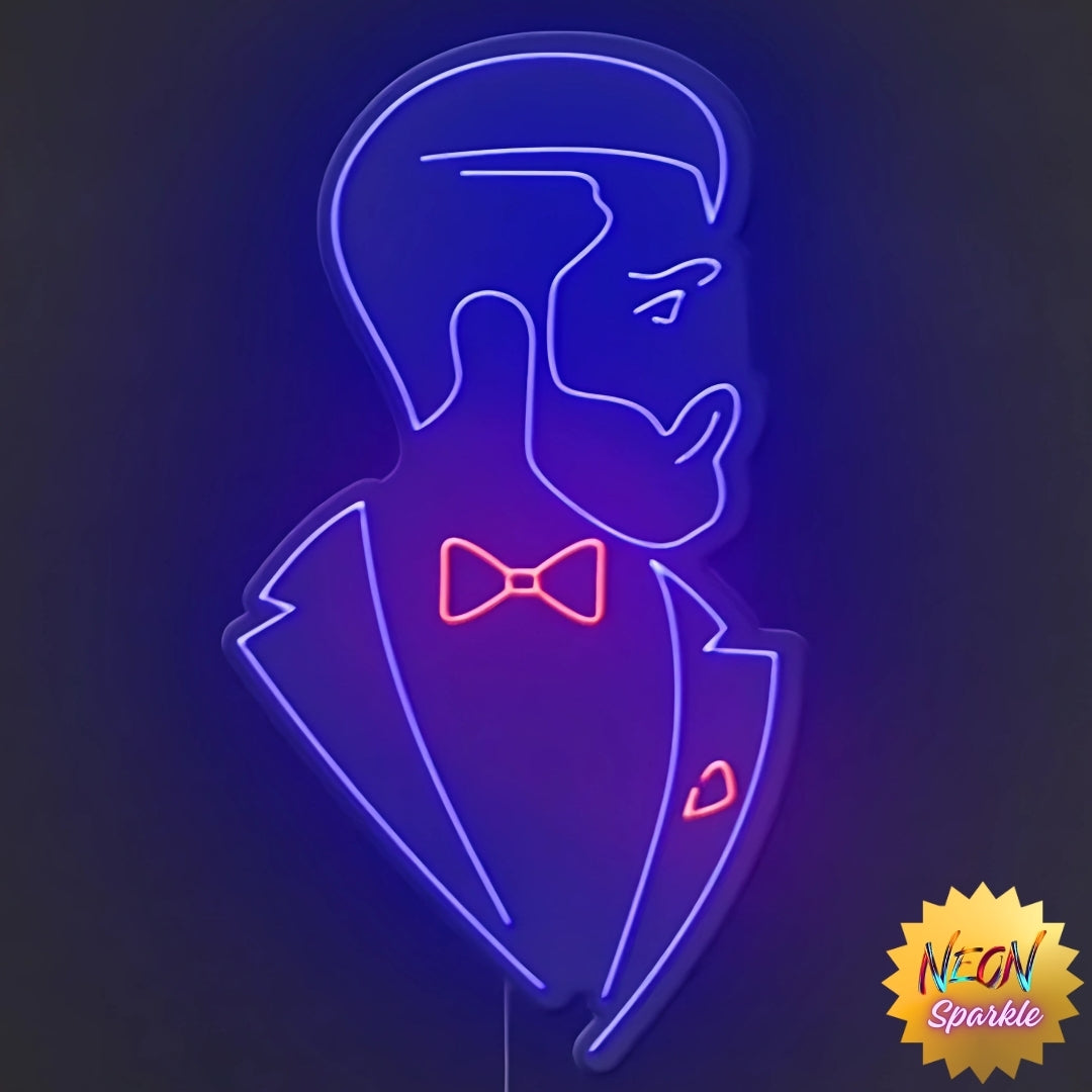 Beard Neon Sign - Bold LED Barbershop Decor by Neon Sparkle