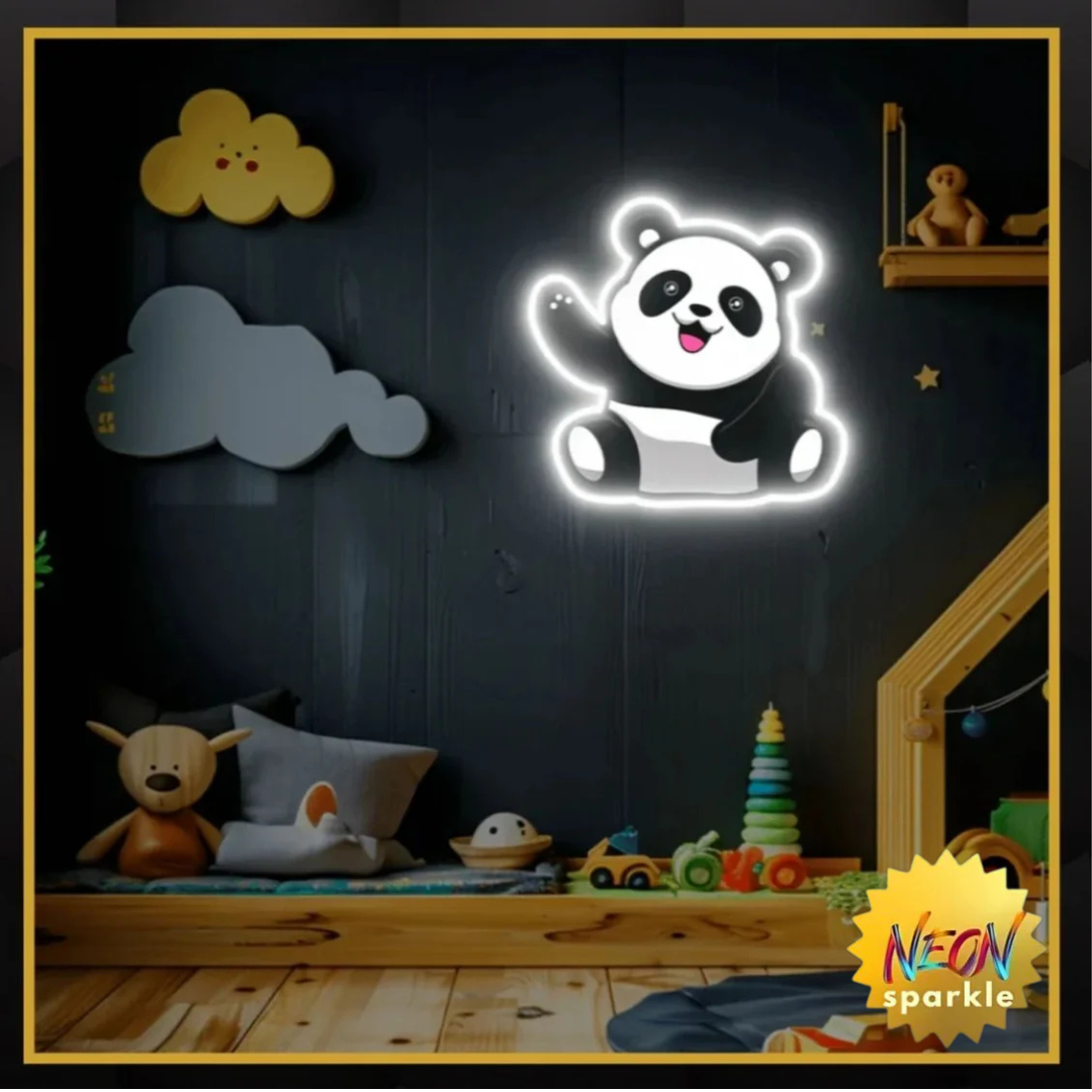 Panda UV Neon Sign