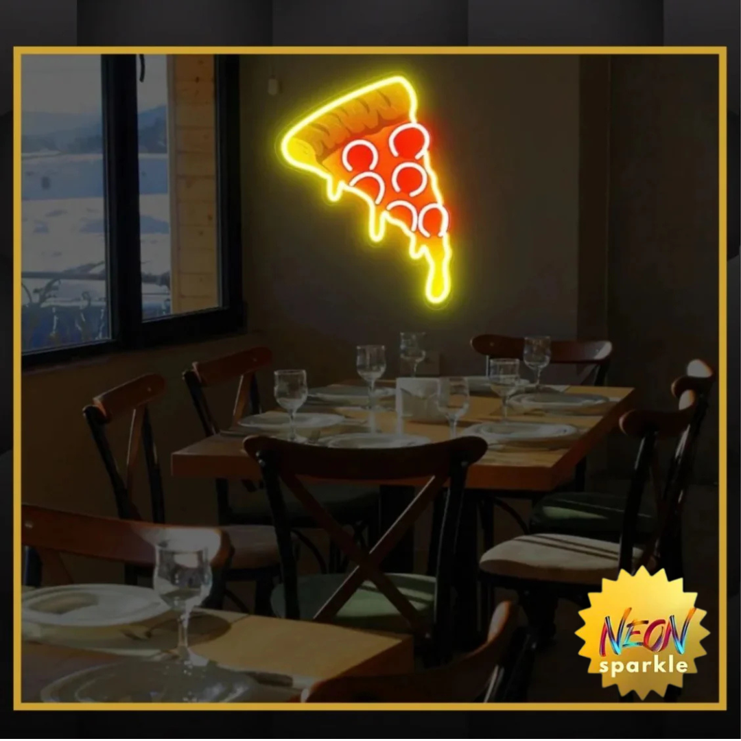 Pizza Slice UV Neon Sign