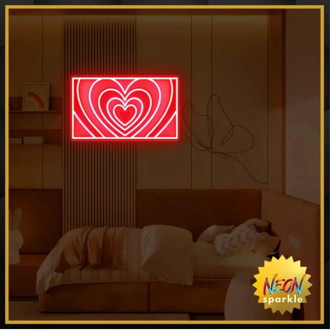 PPG Heart UV Neon Sign