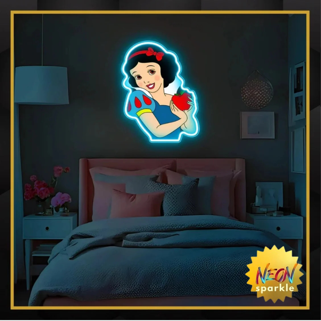 Snow White UV Neon Sign