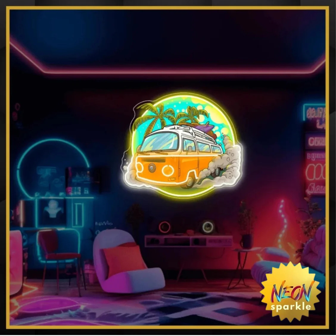 Travel Bus UV Neon Sign