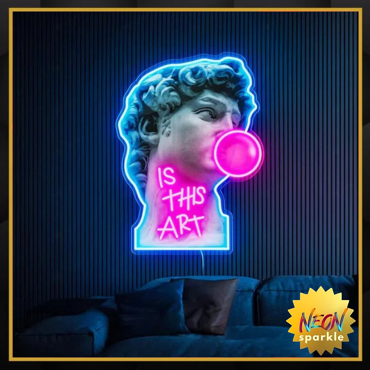 Pop Art David UV Neon Sign Illuminate Your Space with Art and Style
