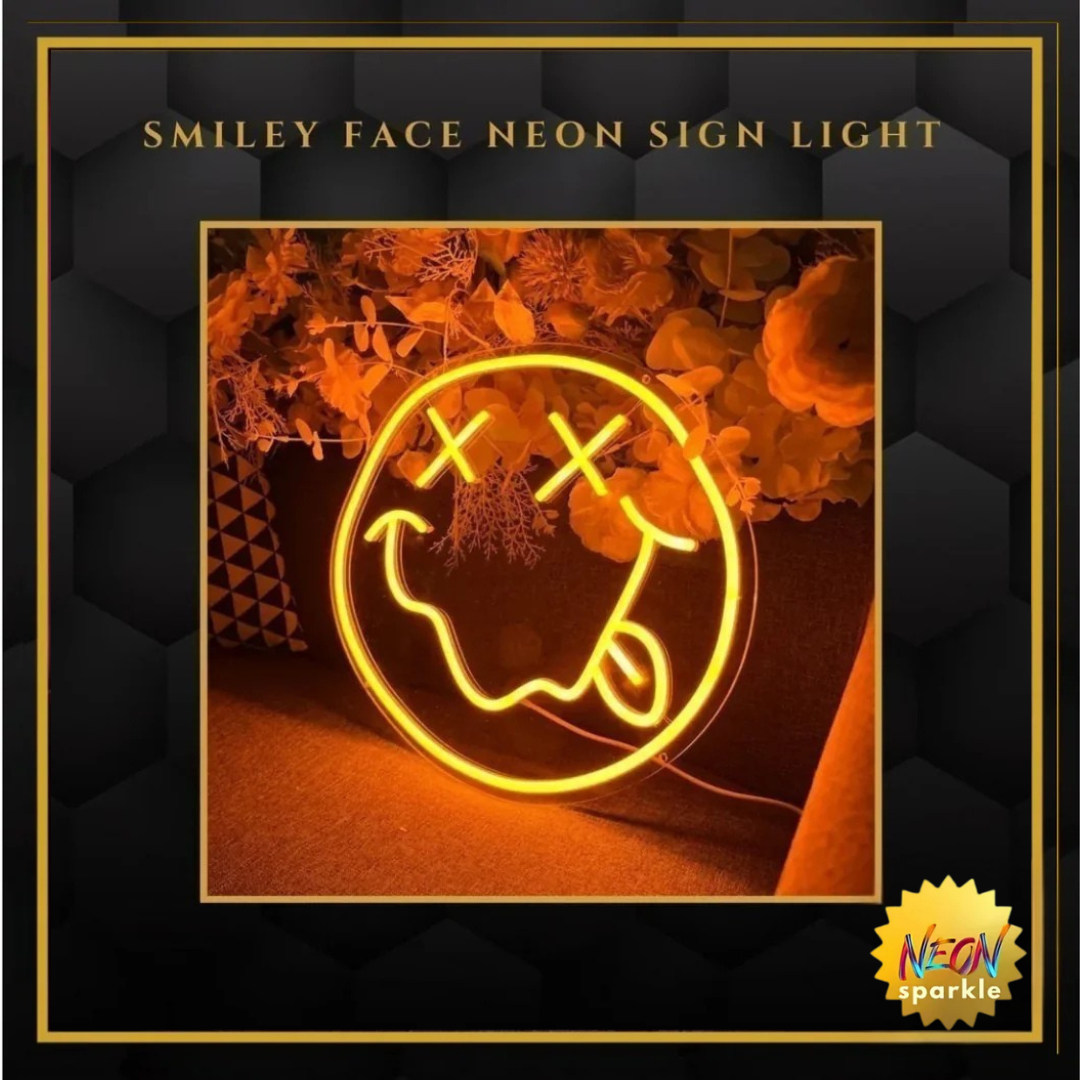 Smiley Face Neon Sign Light