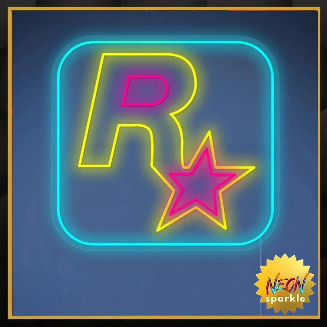 Rockstar Gaming Neon Sign - LED Wall Light for Gamers by Neon Sparkle