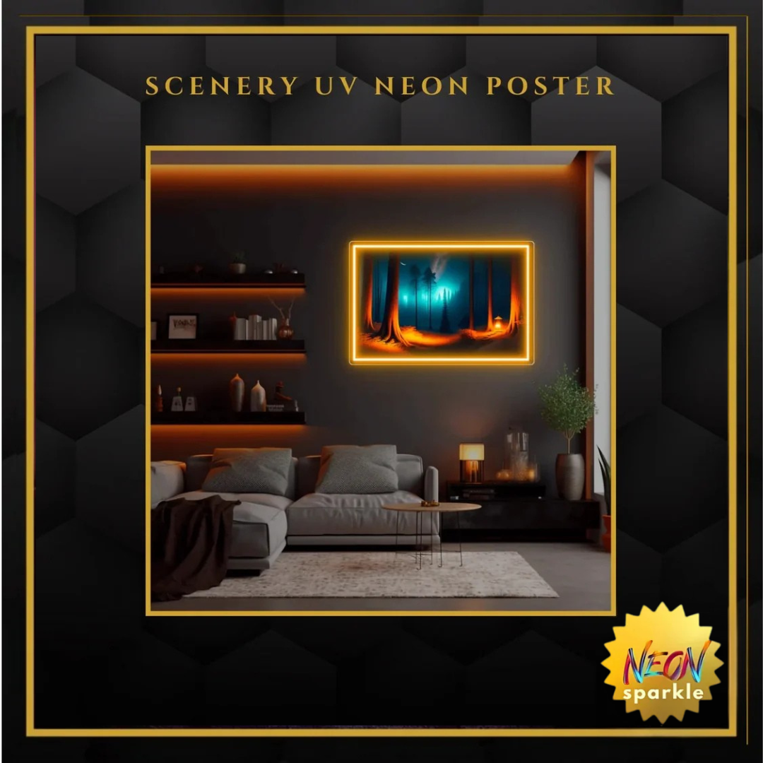 Scenery UV Neon Poster