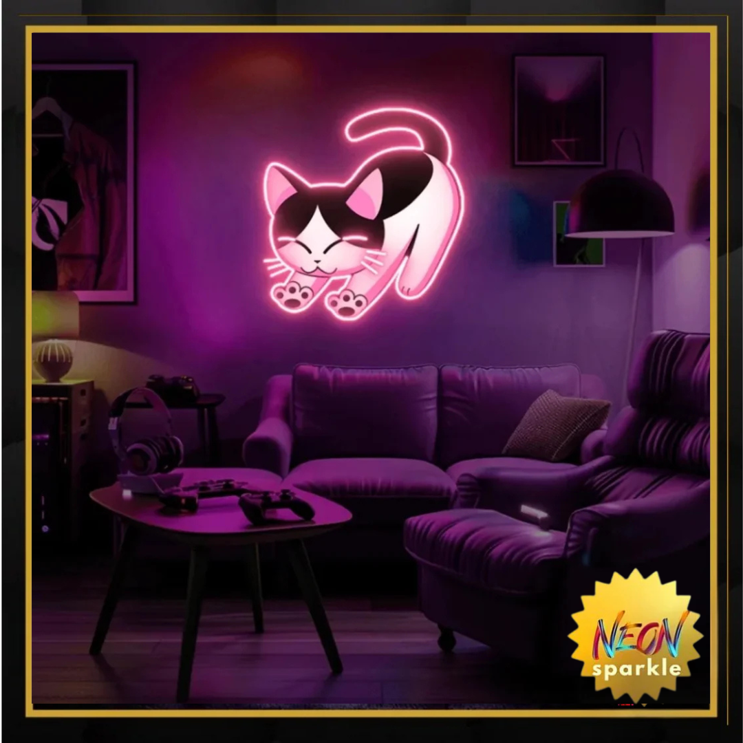 Cat UV Neon Sign