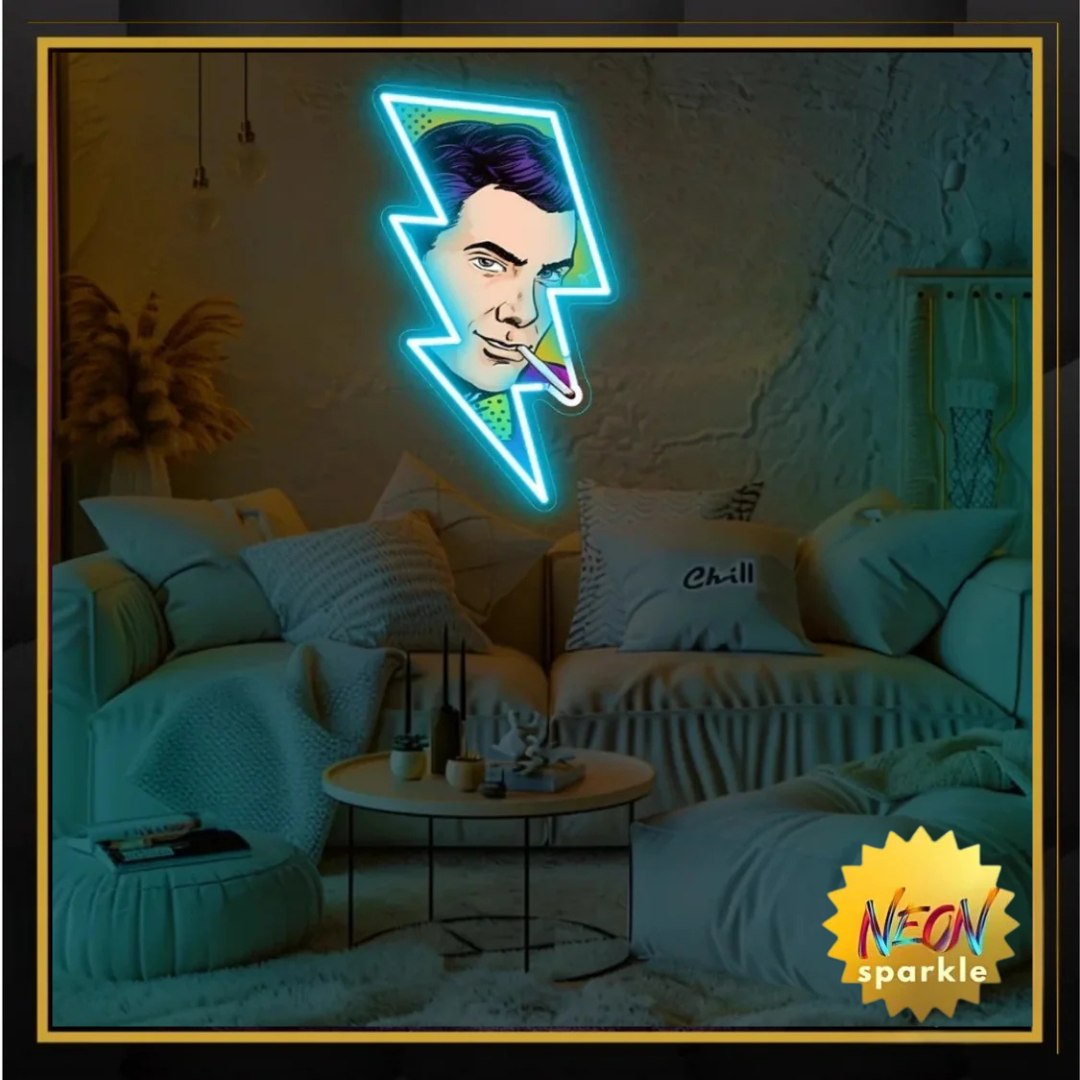 Face in Lighting UV Neon Sign 1