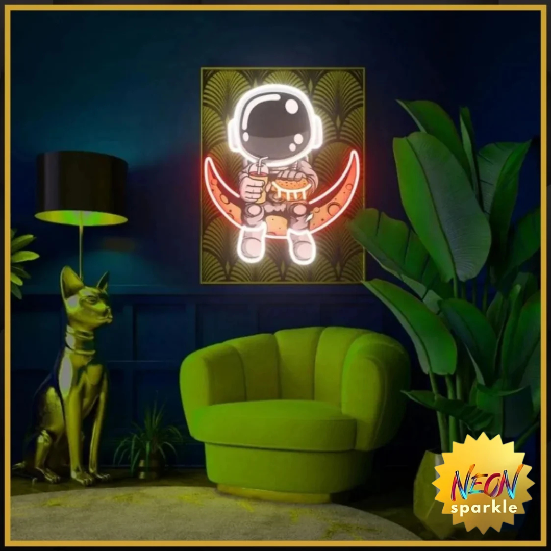 Astronaut UV Neon Sign