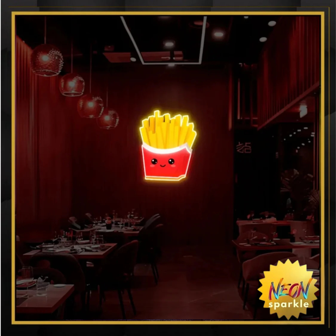 Fries UV Neon Sign