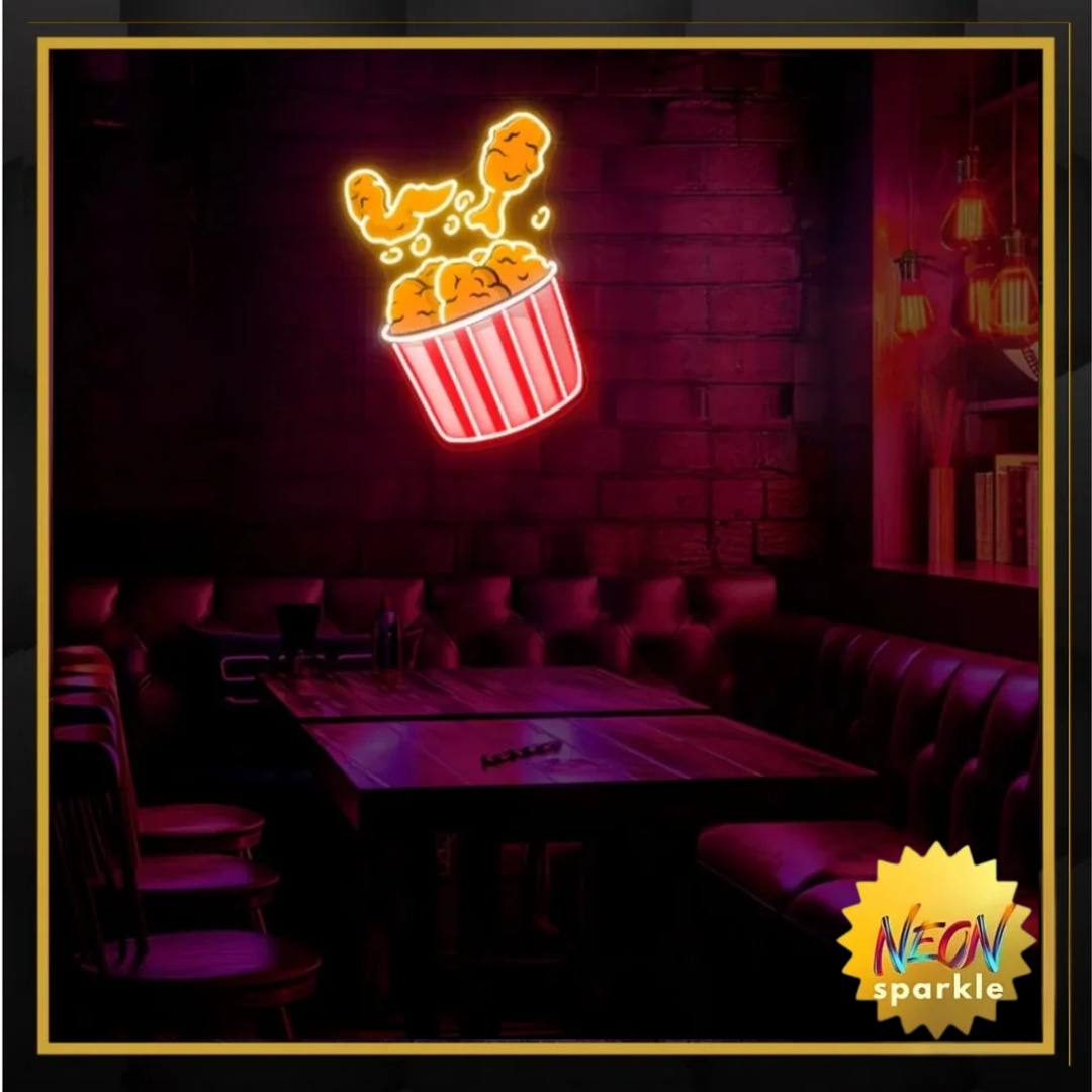 Fried Chicken UV Neon Sign