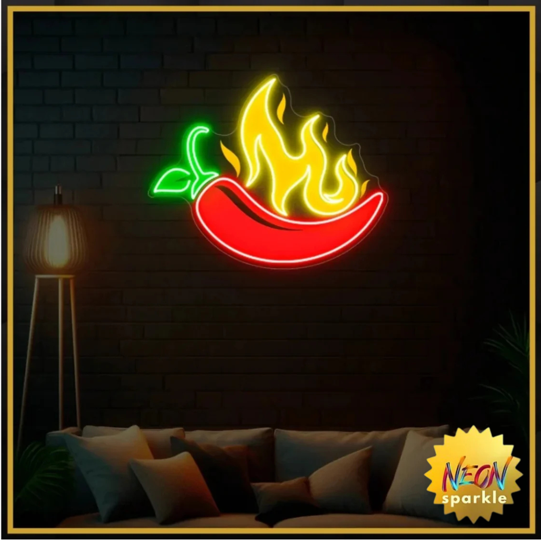 Hot Chilli UV Neon Sign