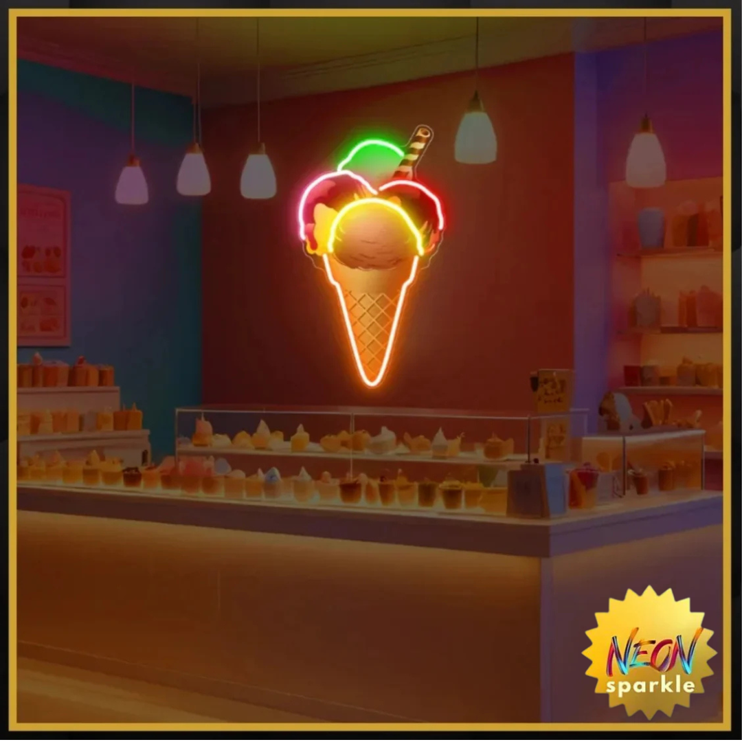 Ice Cream UV Neon sign