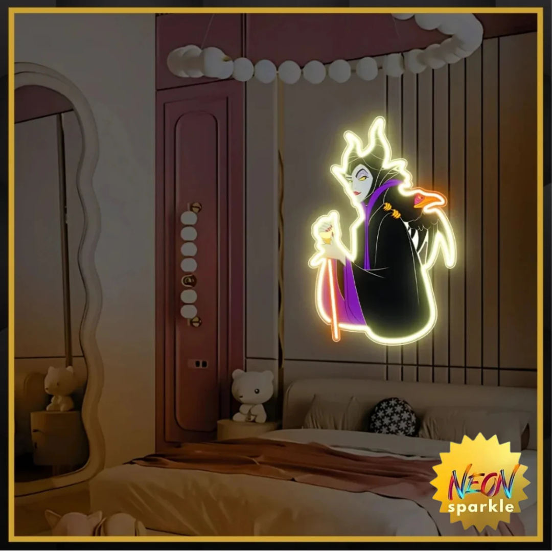 Maleficient UV Neon Sign