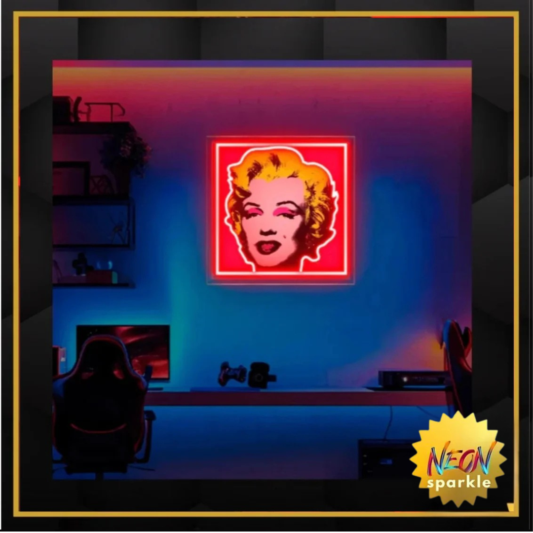 Marilyn Monroe UV Print Neon Sign