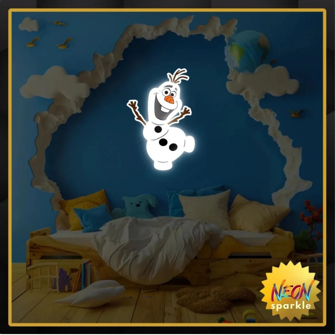 Olaf UV Neon Sign