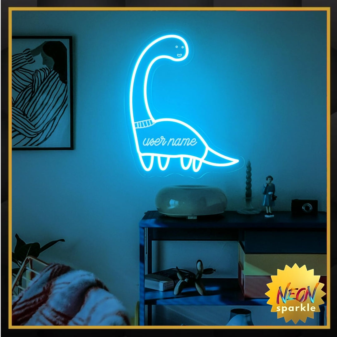 Custom Name Kids Night Light, Dinosaur Room Decor, USB-Powered Nursery Lamp,