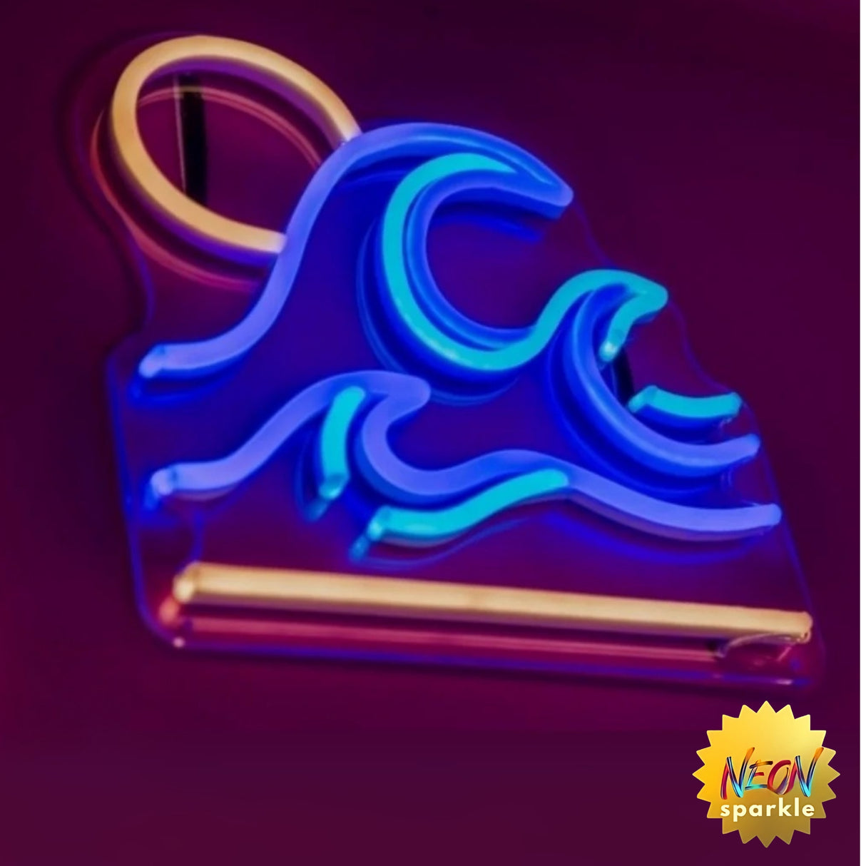 Moody Waves Neon Art – Aesthetic LED Wall Light by Neon Sparkle