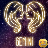 Gemini Neon Sign - Dual Zodiac LED Wall Light by Neon Sparkle