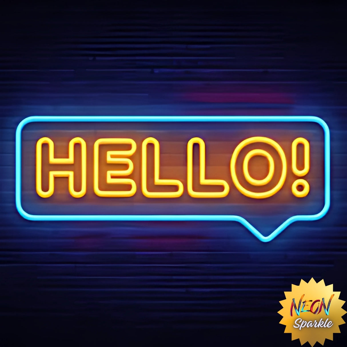Hello Neon Sign – Bright and Friendly LED Wall Light by Neon Sparkle