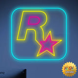 Rockstar Gaming Neon Sign - LED Wall Light for Gamers by Neon Sparkle
