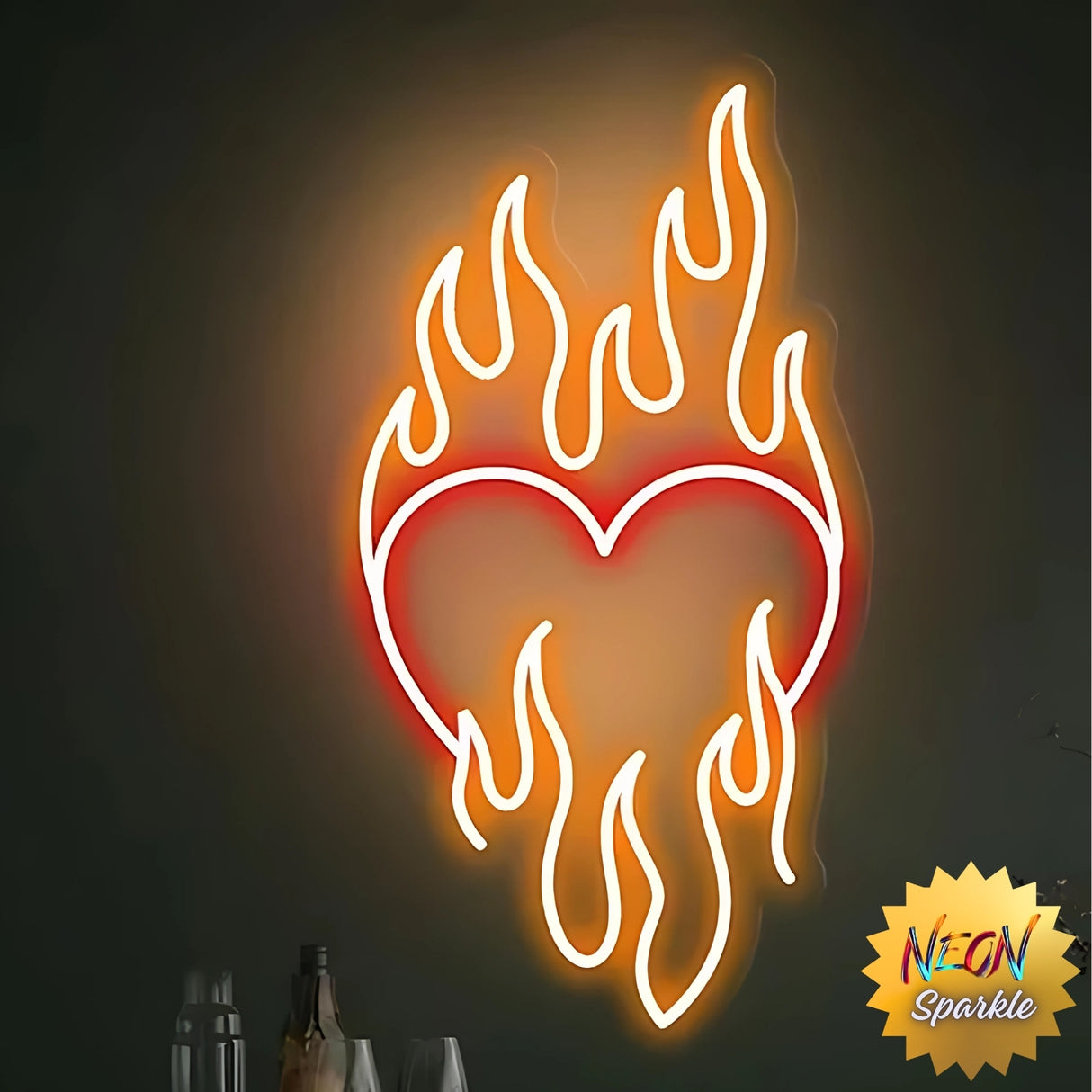 Hearts Neon Sign - Romantic LED Wall Light by Neon Sparkle