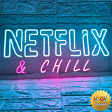 Netflix & Chill Neon Sign - Fun LED Wall Light by Neon Sparkle