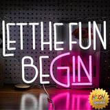 Let the Fun BeGIN Neon Sign - Bar LED Wall Light by Neon Sparkle