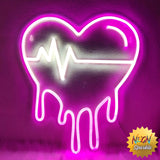 Melting Heart Neon Sign - Trendy LED Wall Light by Neon Sparkle
