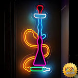 Hookah Neon Sign - LED Wall Light for Lounge & Bar Decor by Neon Sparkle