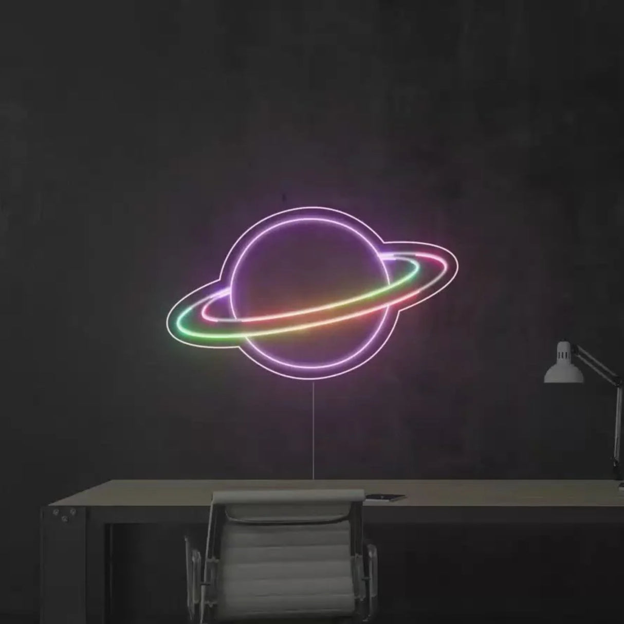 Saturn Neon Sign
