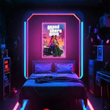 Grand Theft Auto VI UV LED Neon Sign - GTA 6 Wall Decor